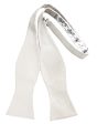 Ivory Faille Silk Bow Tie Cheap