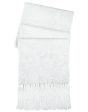 White Tapestry Silk Tuxedo Scarf Supply