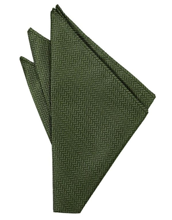 Sage Herringbone Pocket Square Online Sale