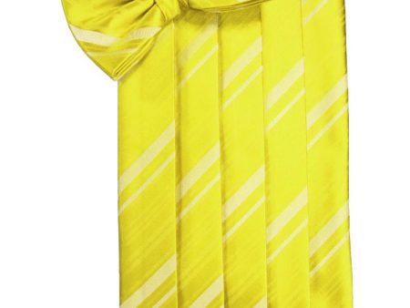 Lemon Striped Satin Cummerbund For Cheap