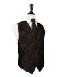 Chocolate Tapestry Tuxedo Vest Sale