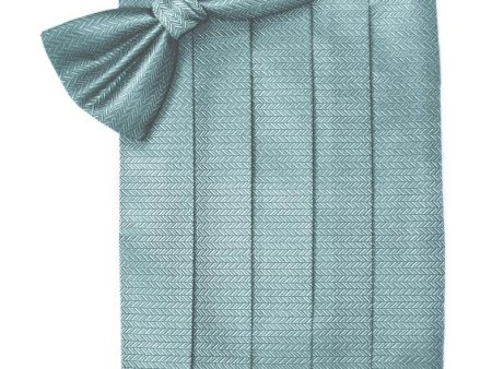 Cloudy Herringbone Cummerbund Fashion