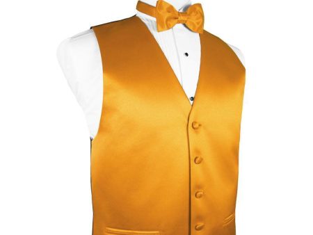 Tangerine Luxury Satin Tuxedo Vest For Sale