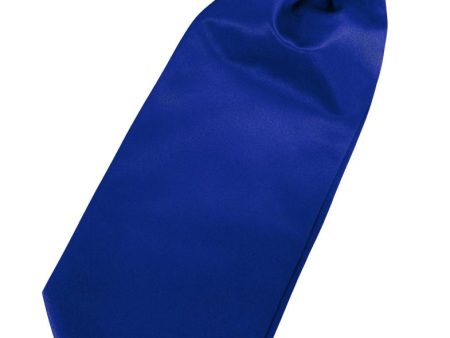 Royal Blue Luxury Satin Cravat Discount