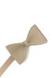 Tan Textured Leather Bow Tie Cheap