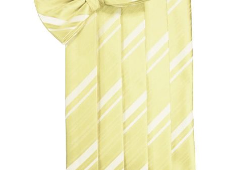 Canary Striped Satin Cummerbund For Discount