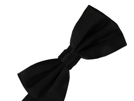 Black Noble Silk Bow Tie Cheap