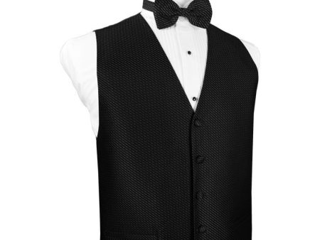 Black Venetian Tuxedo Vest Online now