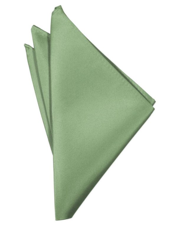 Sage Luxury Satin Pocket Square For Cheap