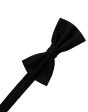 Black Silk Weave Bow Tie Discount