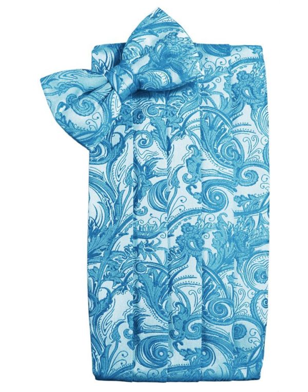 Turquoise Tapestry Cummerbund on Sale