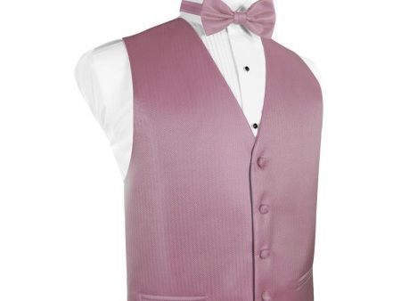 Rose Herringbone Tuxedo Vest For Sale