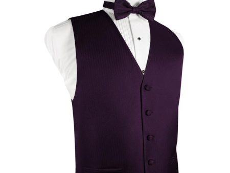 Raisin Herringbone Tuxedo Vest Online