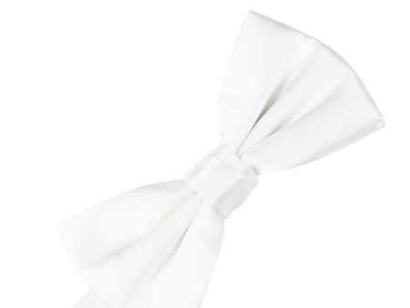 White Noble Silk Bow Tie Online