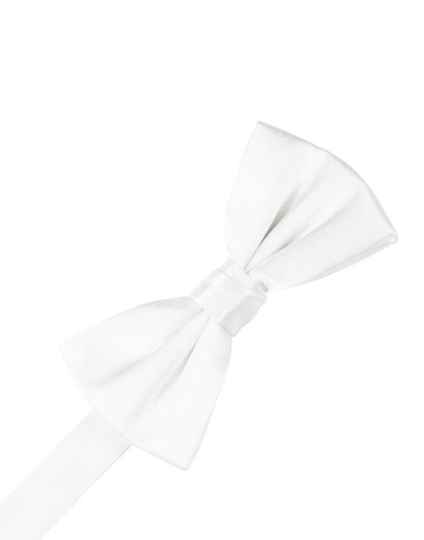 White Noble Silk Bow Tie Online