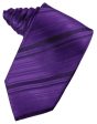 Purple Striped Satin Necktie Online Sale