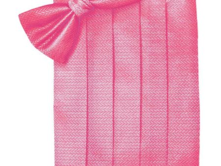 Bubblegum Herringbone Cummerbund Online Sale