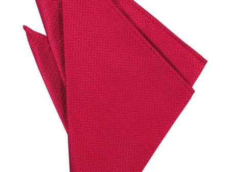 Watermelon Herringbone Pocket Square Online Sale