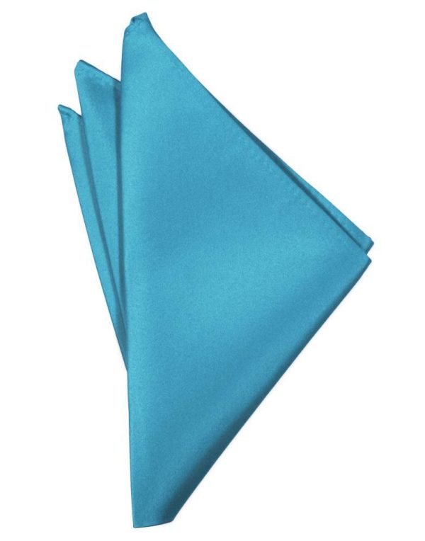 Turquoise Luxury Satin Pocket Square Online Sale