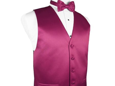 Watermelon Luxury Satin Tuxedo Vest on Sale