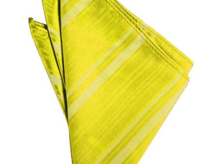 Lemon Striped Satin Pocket Square Online