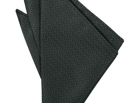 Asphalt Herringbone Pocket Square Sale