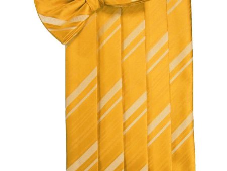 Tangerine Striped Satin Cummerbund Cheap