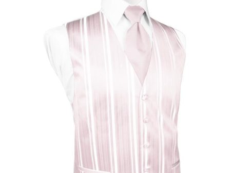 Blush Striped Satin Tuxedo Vest Online