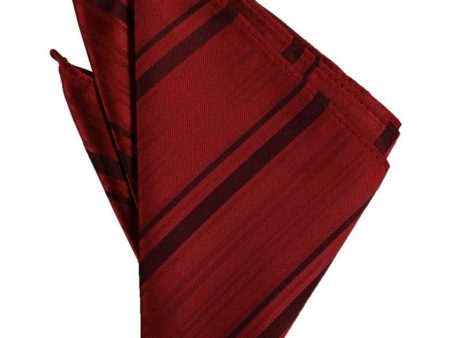 Apple Striped Satin Pocket Square Sale