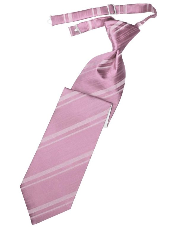 Rose Petal Striped Satin Necktie Online Hot Sale