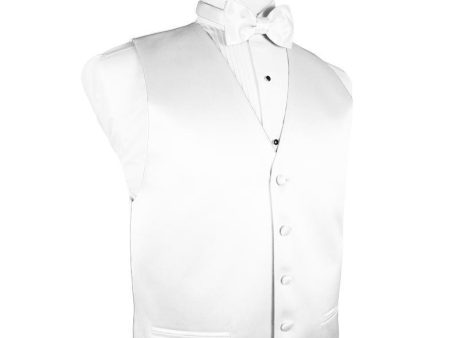 White Luxury Satin Tuxedo Vest Online