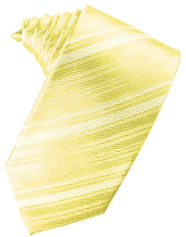 Canary Striped Satin Necktie Hot on Sale