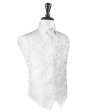 White Tapestry Tuxedo Vest on Sale