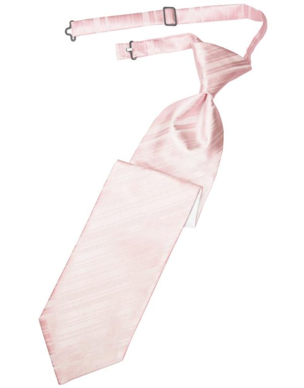 Pink Striped Satin Necktie Online Sale