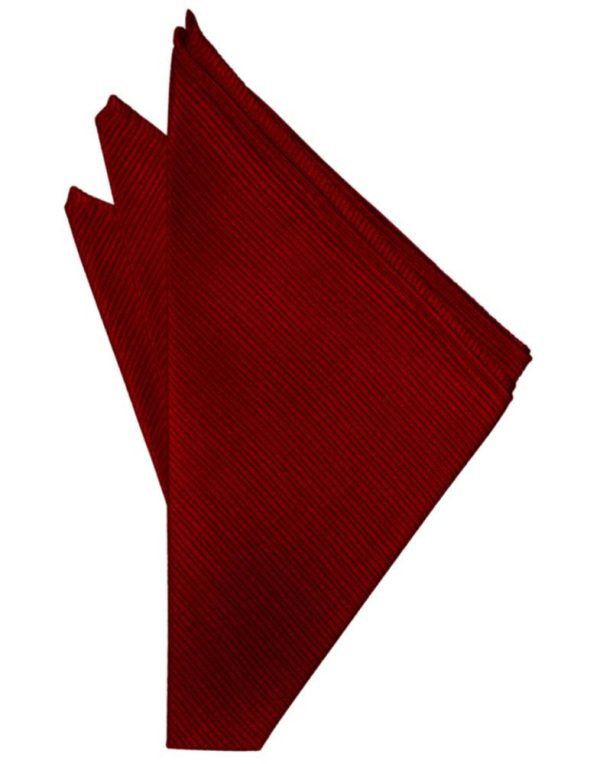 Red Faille Silk Pocket Square Online Hot Sale