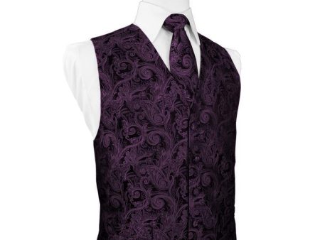 Wine Tapestry Tuxedo Vest on Sale