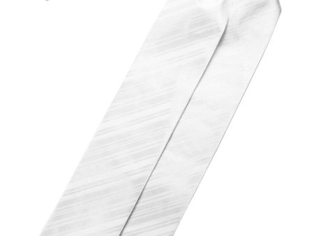 White Striped Satin Ascot Online now