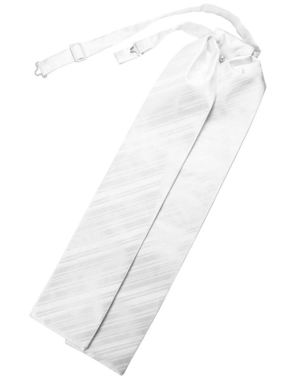 White Striped Satin Ascot Online now