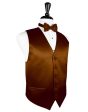 Cognac Luxury Satin Tuxedo Vest Online