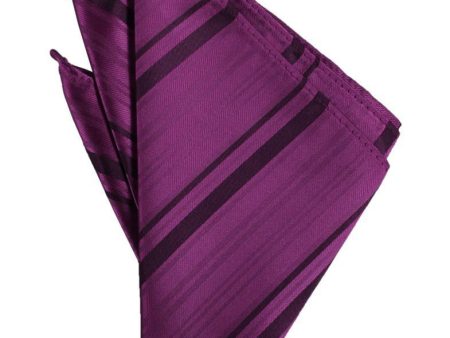 Sangria Striped Satin Pocket Square Online