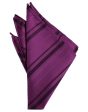 Sangria Striped Satin Pocket Square Online