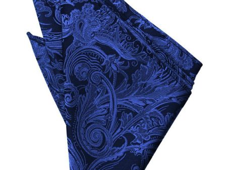 Royal Blue Tapestry Pocket Square For Cheap