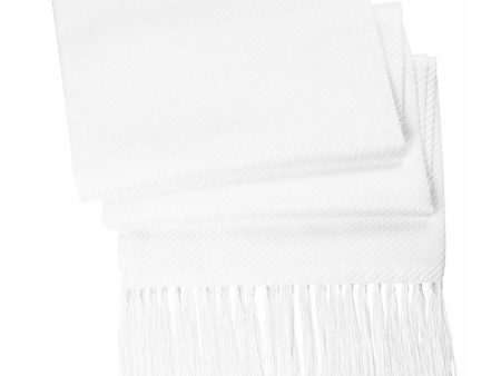 White Venetian Tuxedo Scarf Online Sale