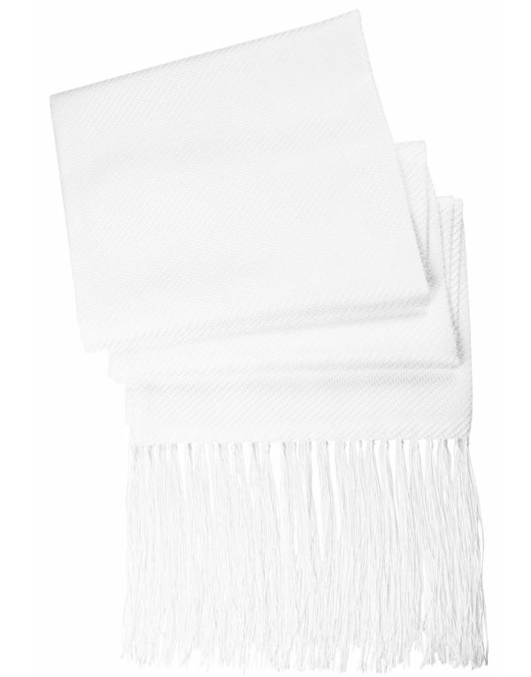 White Venetian Tuxedo Scarf Online Sale