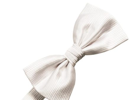 Ivory Faille Silk Bow Tie Cheap