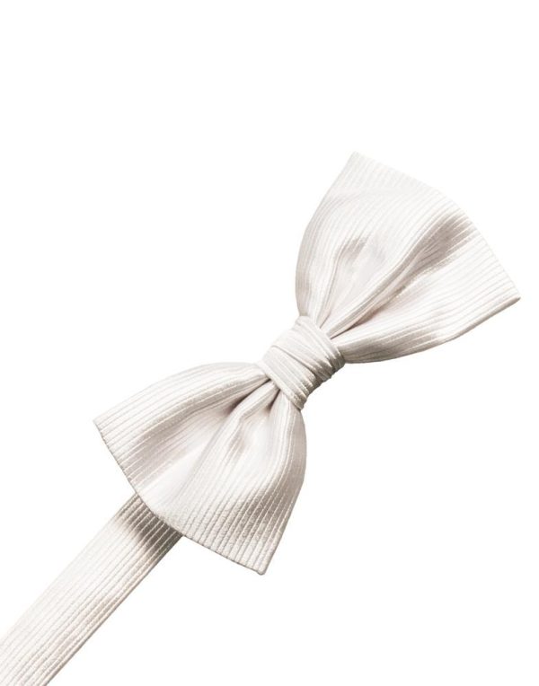 Ivory Faille Silk Bow Tie Cheap