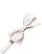 Ivory Faille Silk Bow Tie Cheap