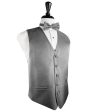 Silver Herringbone Tuxedo Vest Online now