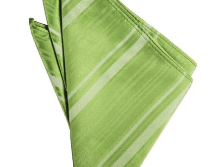 Clover Striped Satin Pocket Square For Sale