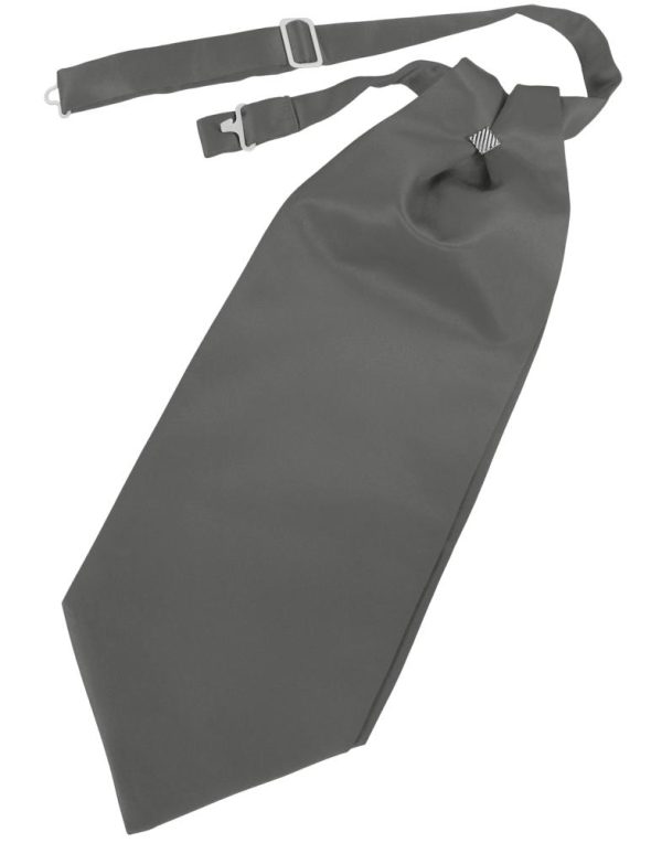 Charcoal Luxury Satin Cravat Discount